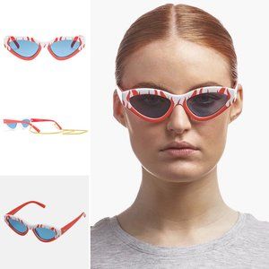Le Specs Cat Eyes Sunglasses 100% UV Protection Retro  Women 52mm Headturner Box